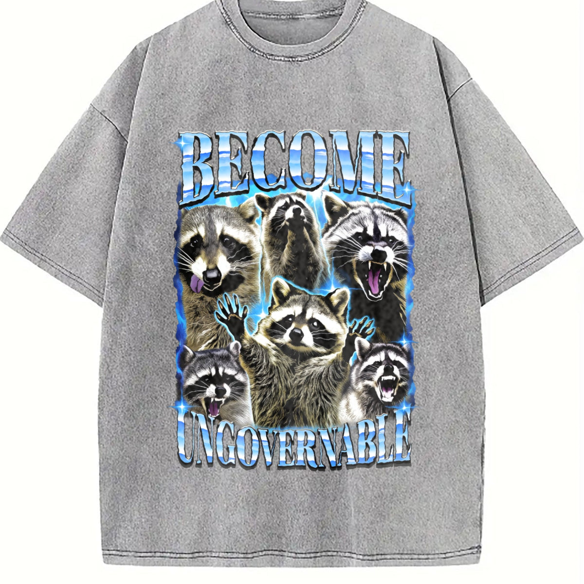 Become Ungovernable Raccoon Vintage Washed T-Shirt product image 5