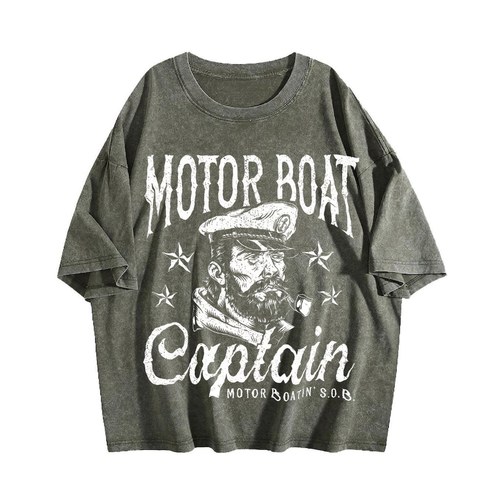 Funny Motor Boat Captain Sarcastic Sailor Novelty Vintage product image 4