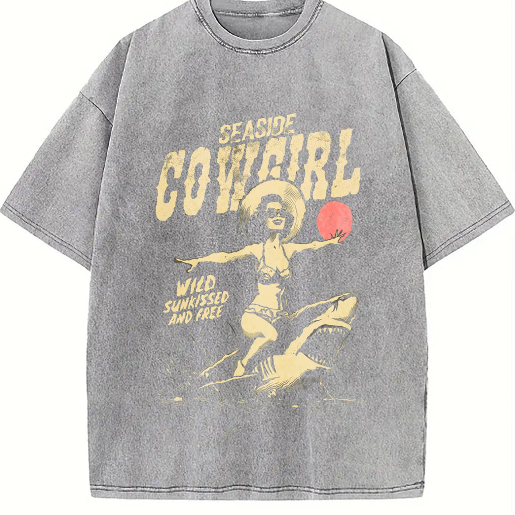 Seaside Cowgirl Vintage Washed T-Shirt product image 5