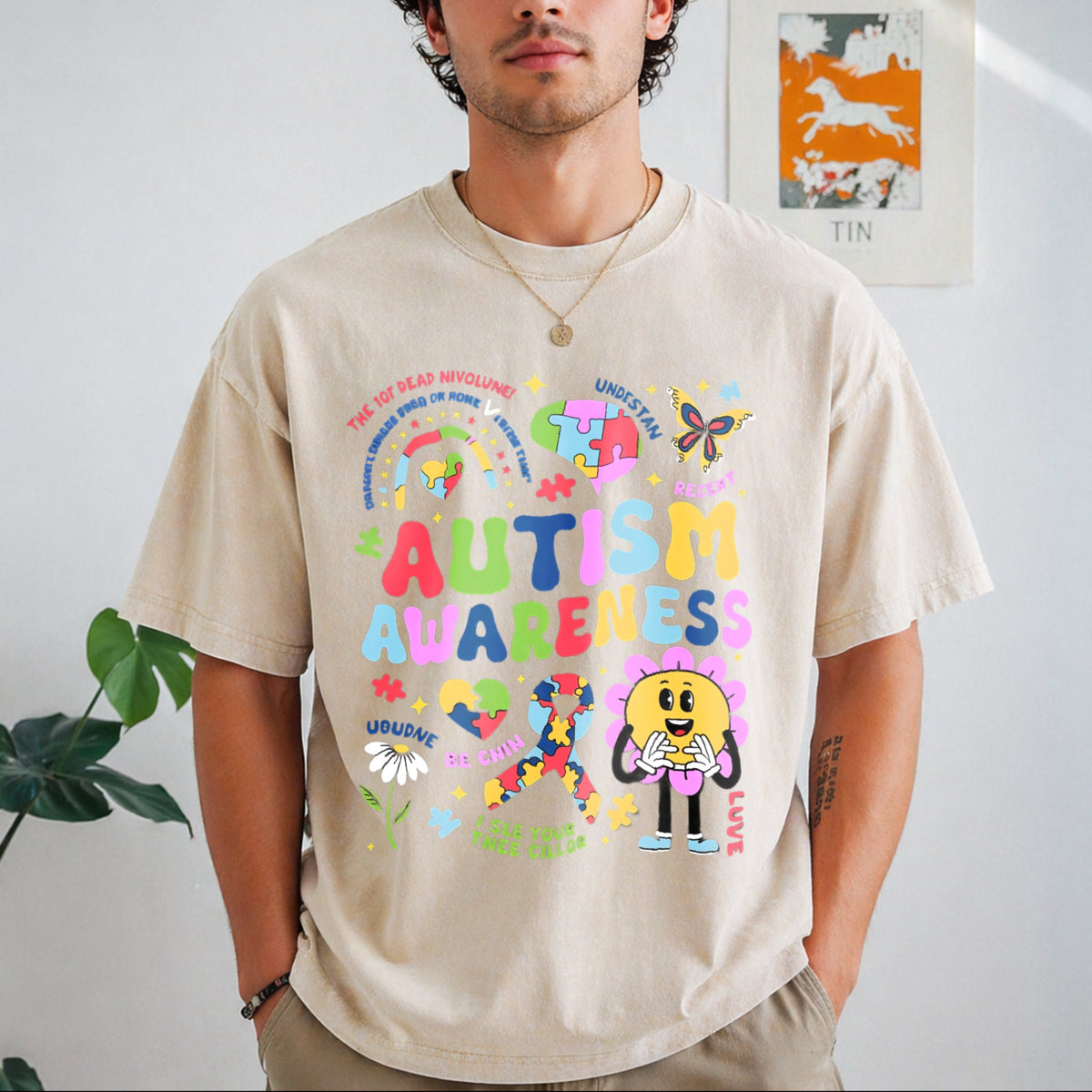 Autism Awareness Vintage Washed T-Shirt product image 8
