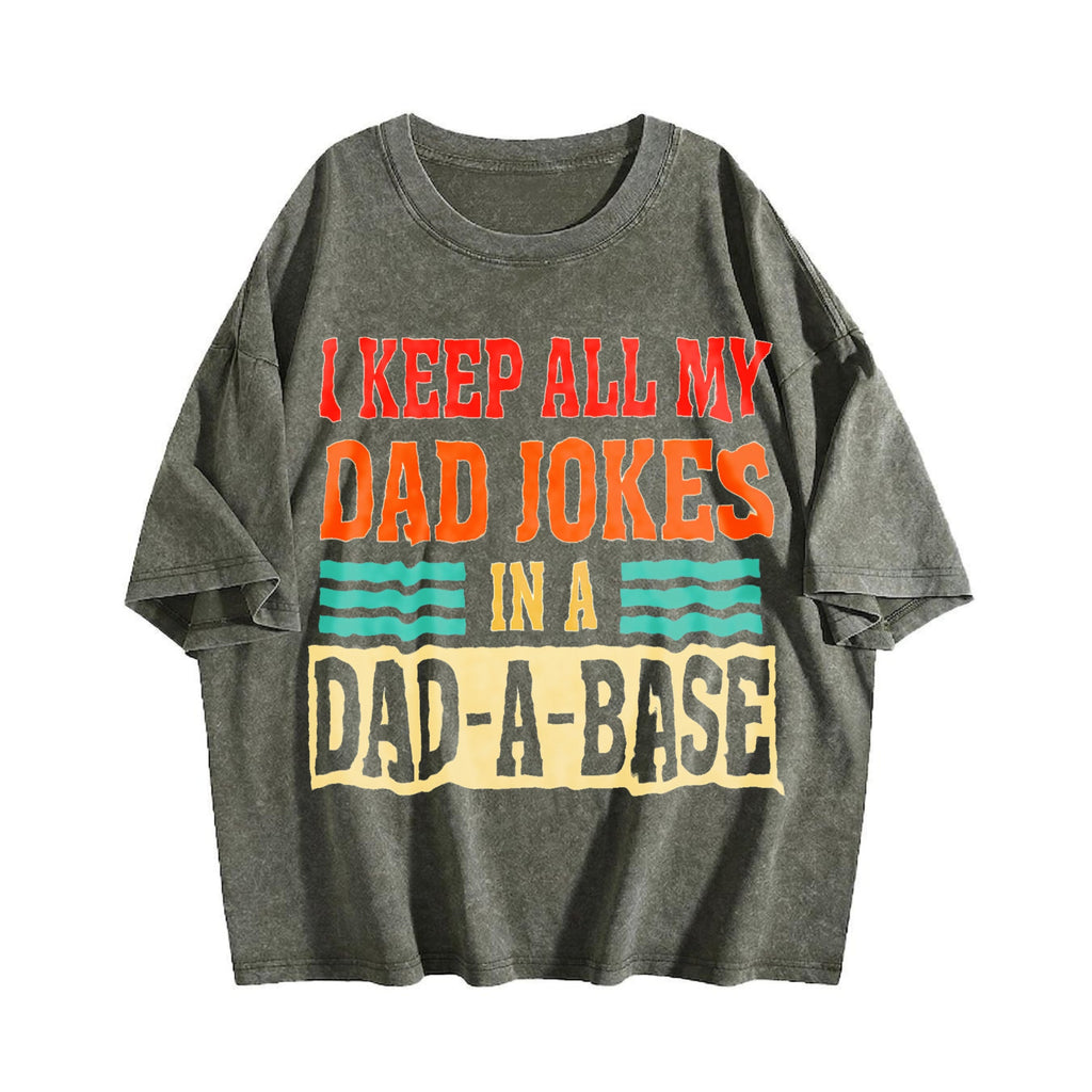 I Keep All My Dad Jokes In A Dad-a-base Vintage Washed product image 4