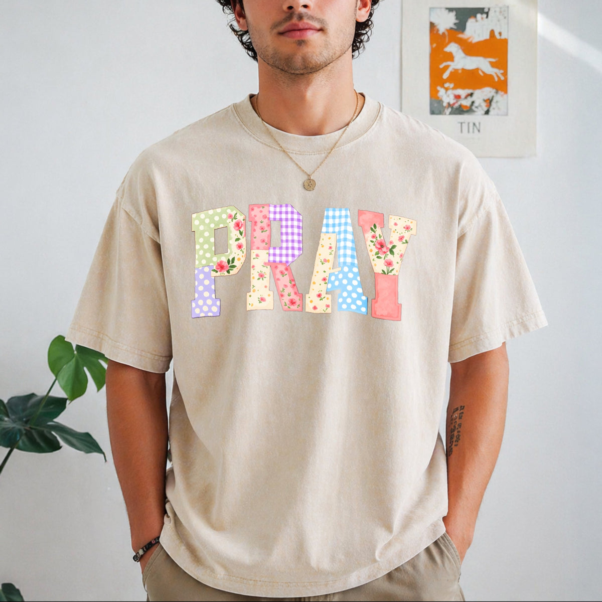 Pray Christian Vintage Washed T-Shirt product image 8