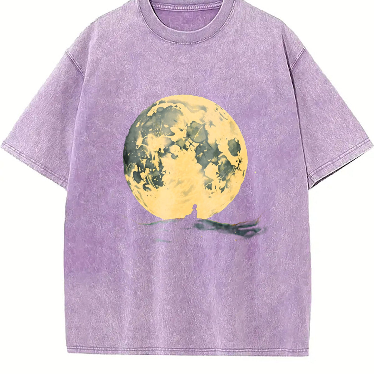 Moon And Lonely Man Vintage Washed T-Shirt product image 6