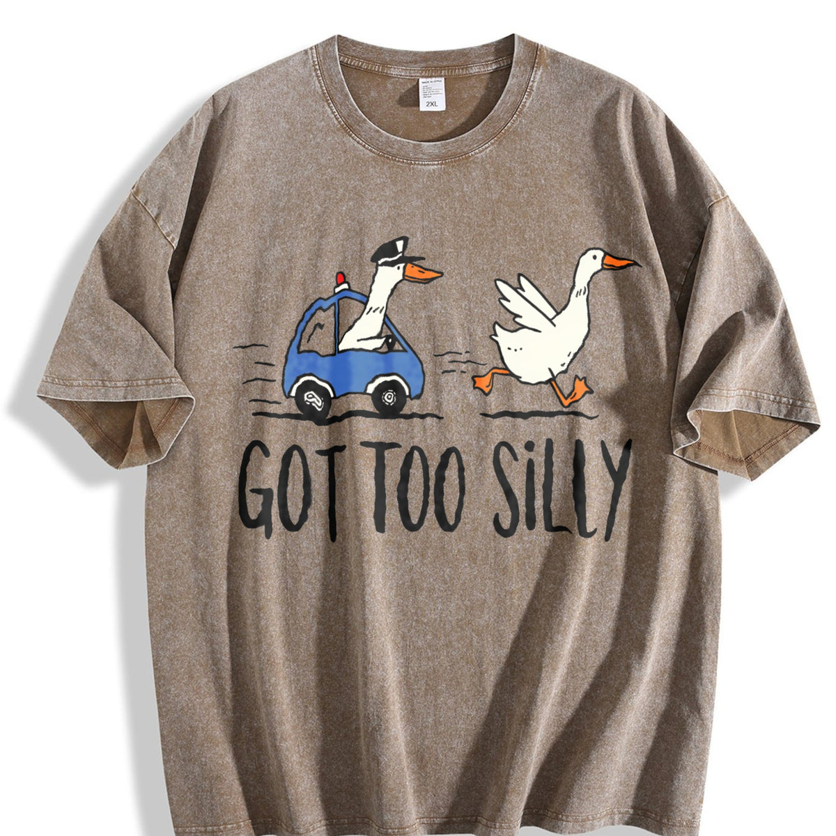 Silly Goose Funny 90s Vintage Washed T-Shirt product image 3