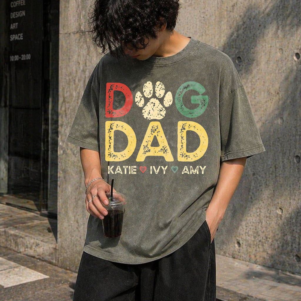 Dog Dad Vintage Washed T-Shirt product image 4