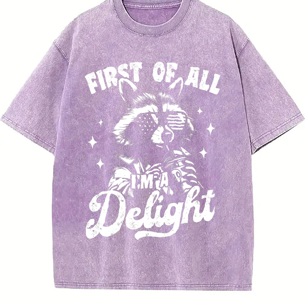First Of All I'm A Delight Raccoon 4th Of July 90s Vintage product image 6