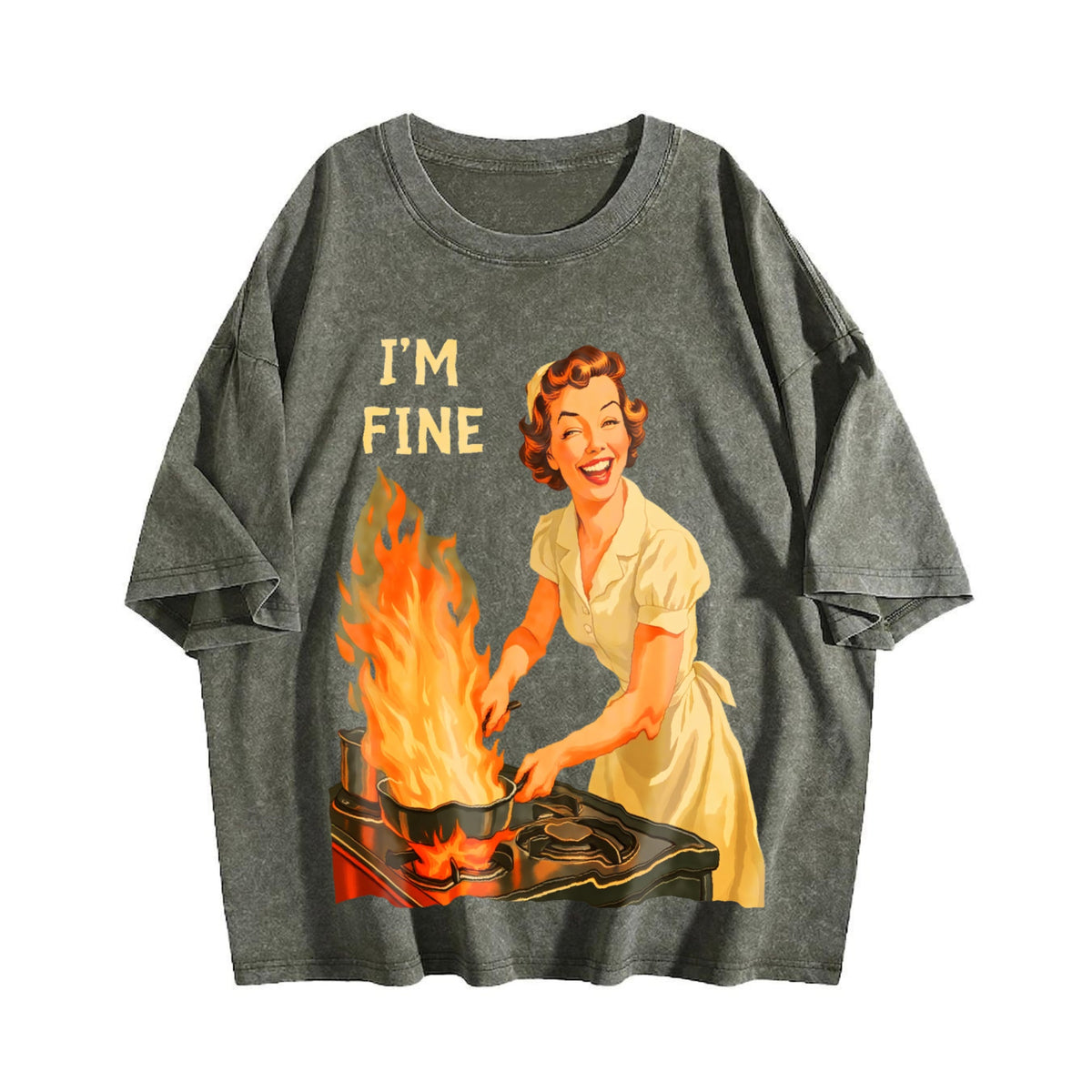 I'm Fine - Funny Housewife - Sarcastic For USA Vintage product image 4