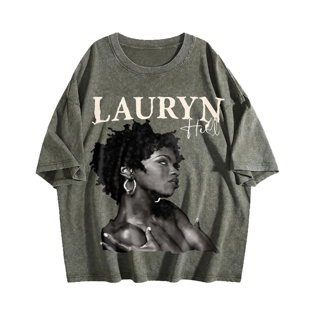 Lauryn Hill Portrait Vintage Washed T-Shirt product image 4