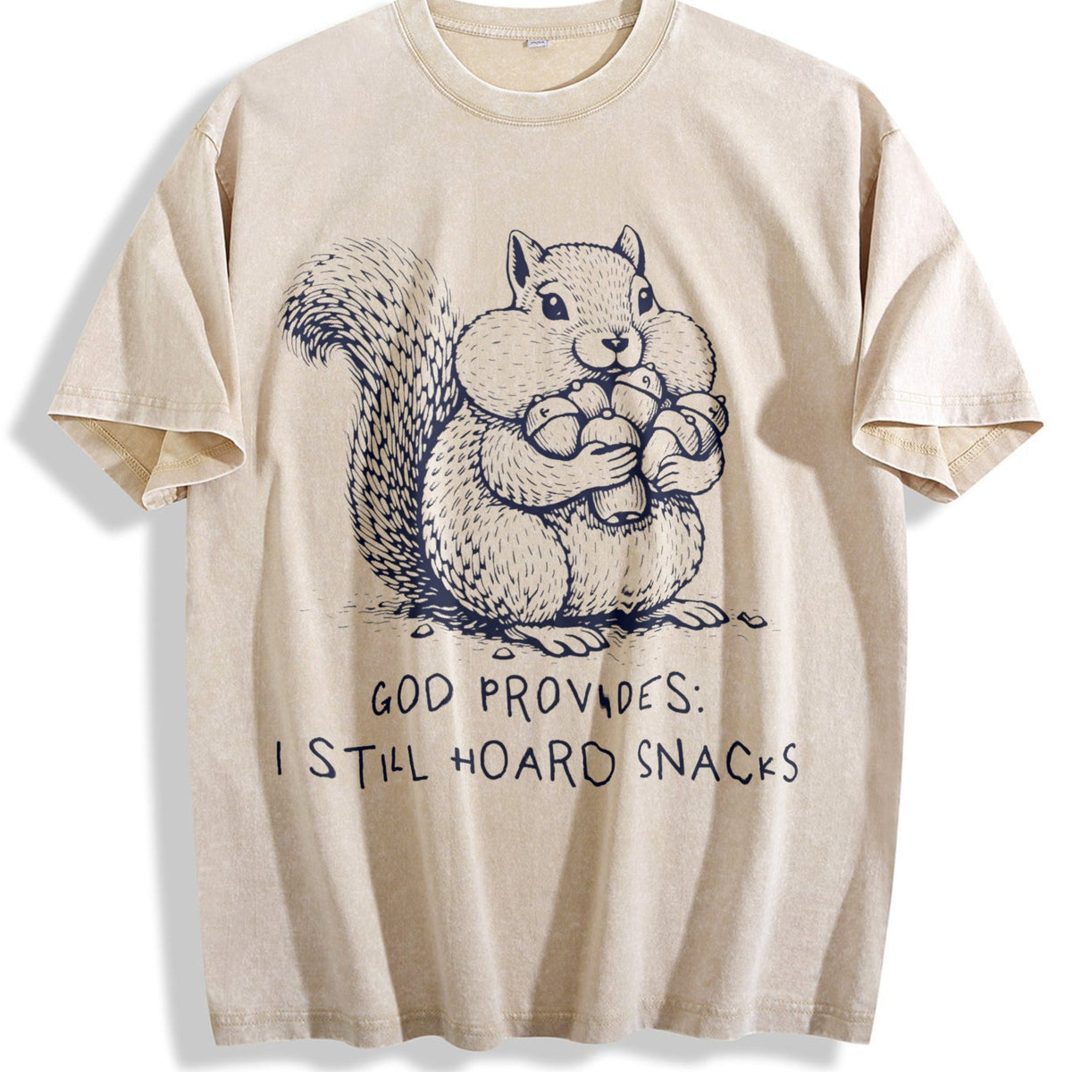 God Provides I Still Hoard Snacks Funny Christian Vintage product image 1