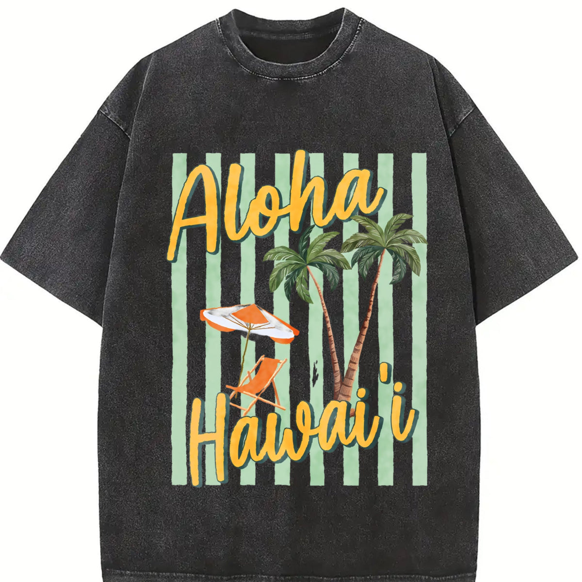 Aloha Hawaii Tropical Beach Summer Vacation Vintage Washed product image 2