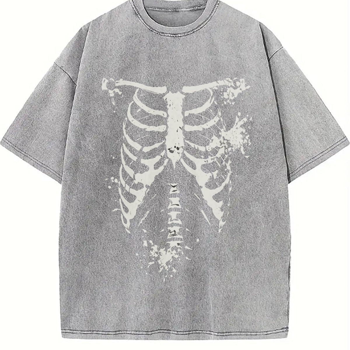 Egg Tart Direction Halloween Skull Vintage Washed T-Shirt product image 5