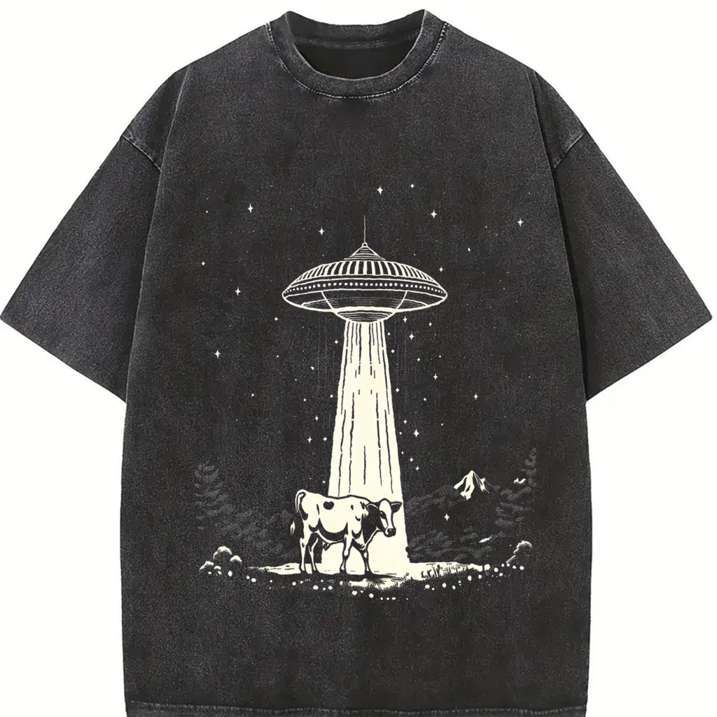 Cow And Western UFO 90s Vintage Washed T-Shirt product image 2