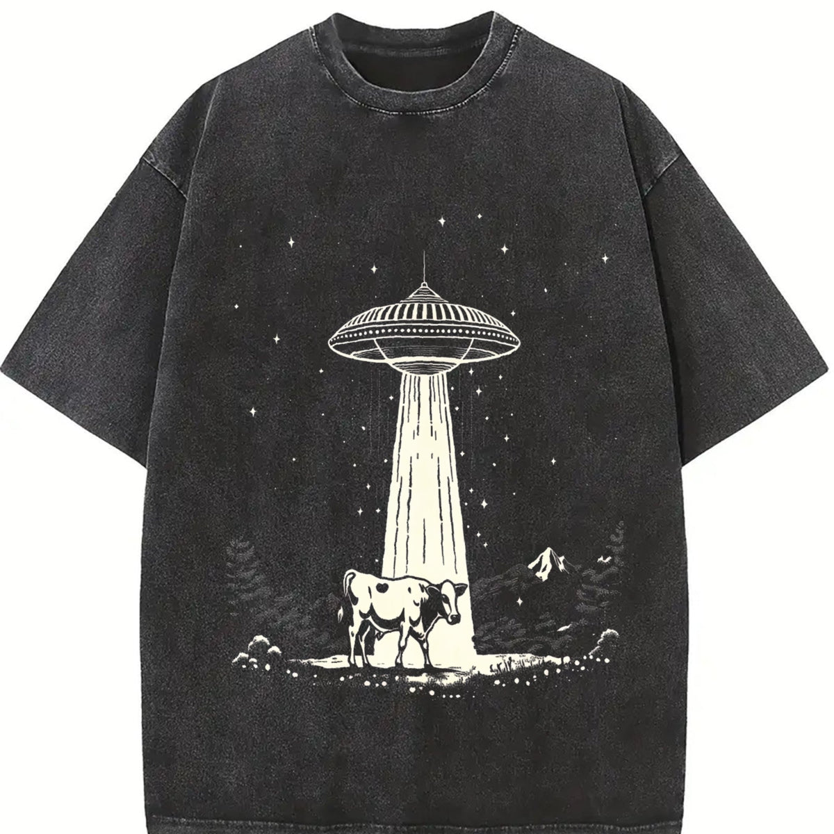 Cow And Western UFO 90s Vintage Washed T-Shirt product image 2