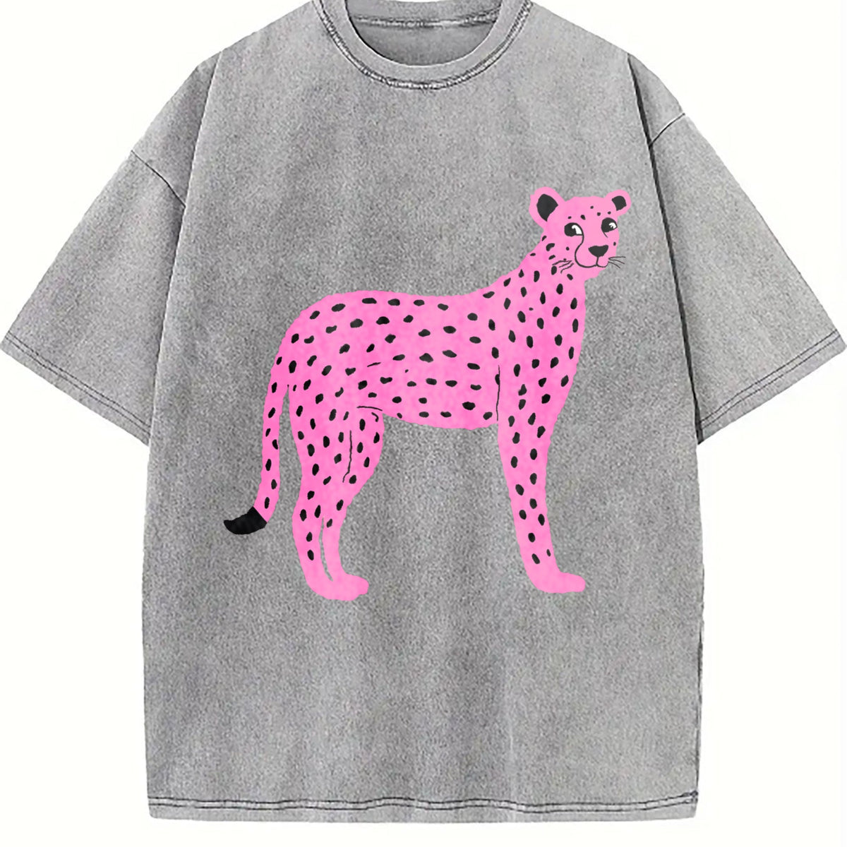 Pink Cheetah Vintage Washed T-Shirt product image 5