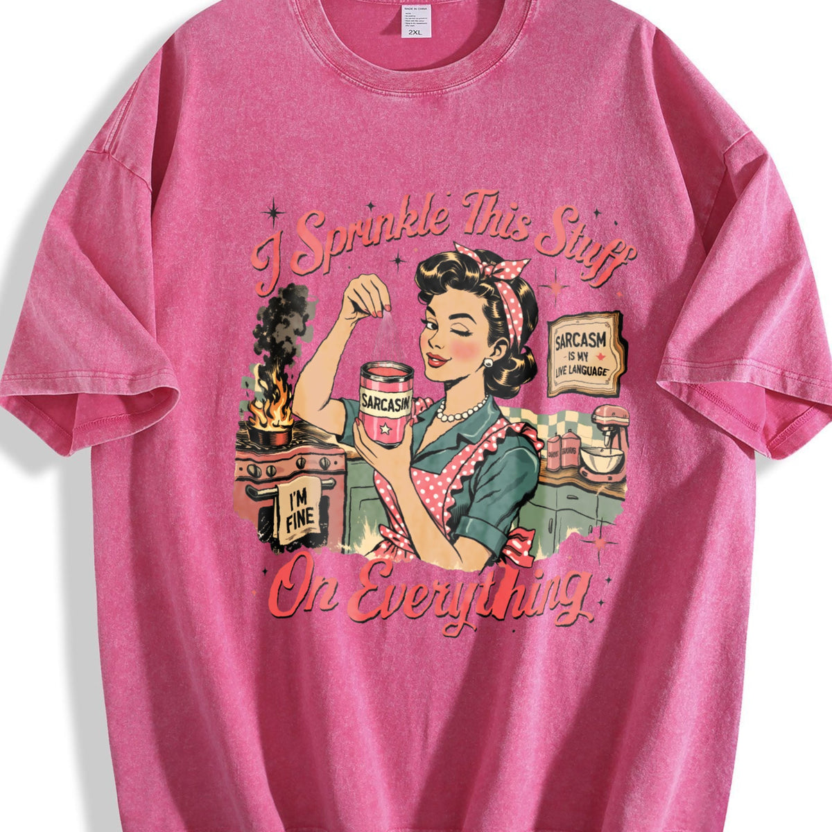 Sarcasm Vintage Washed T-Shirt product image 7