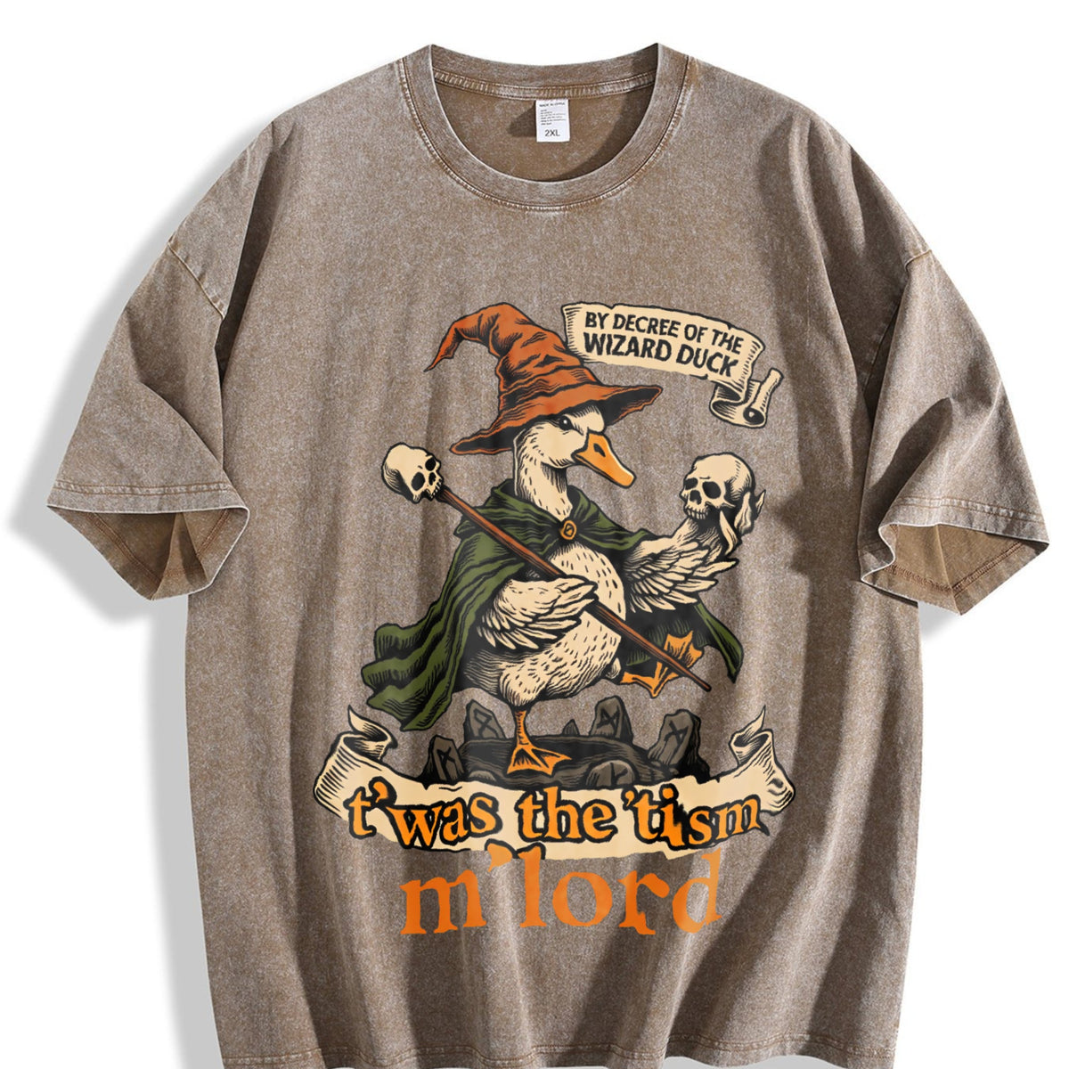 Wizard Duck Boxy Y2K Aesthetic Summer Vibes Vintage Washed product image 3