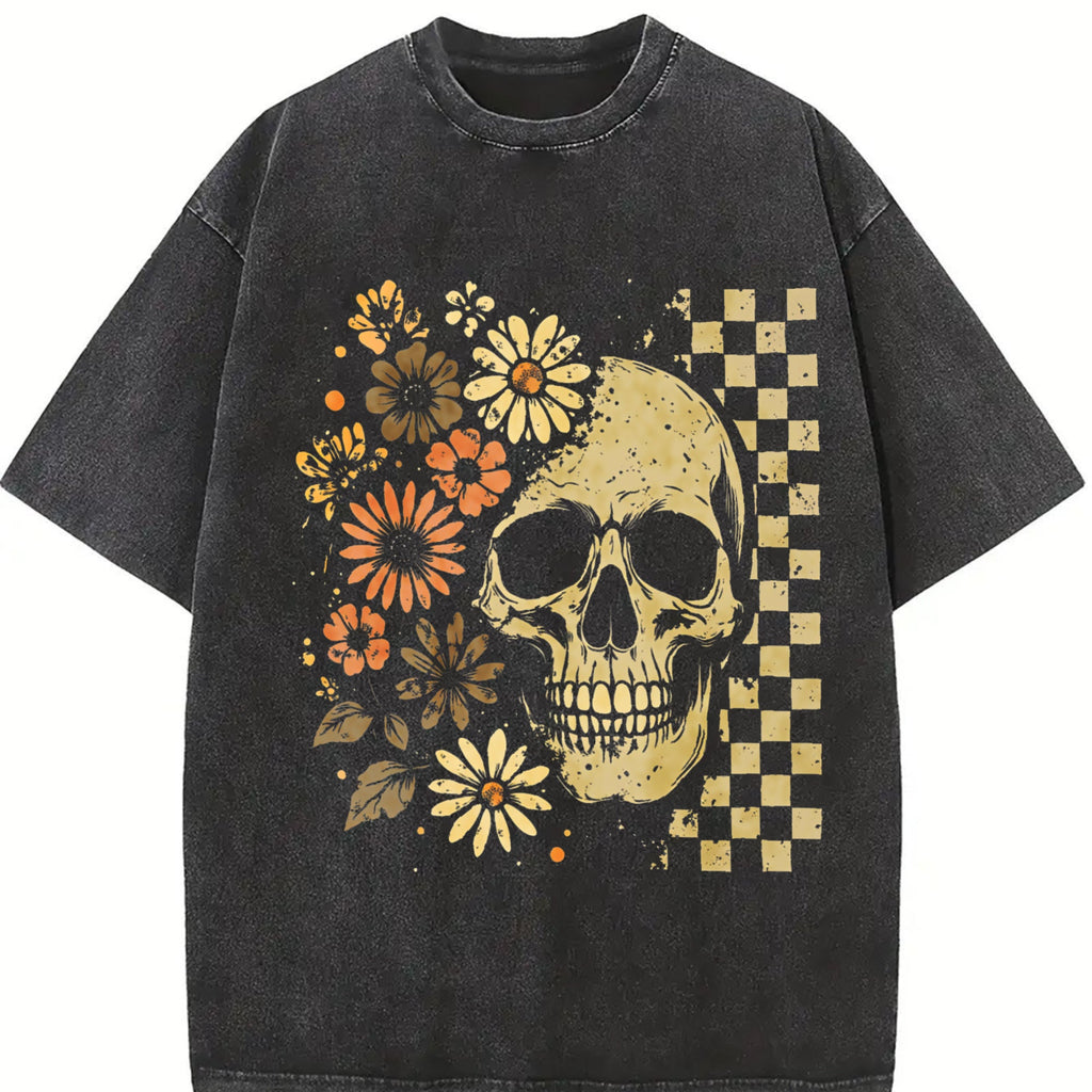 Boho Skull Vintage Washed T-Shirt product image 2