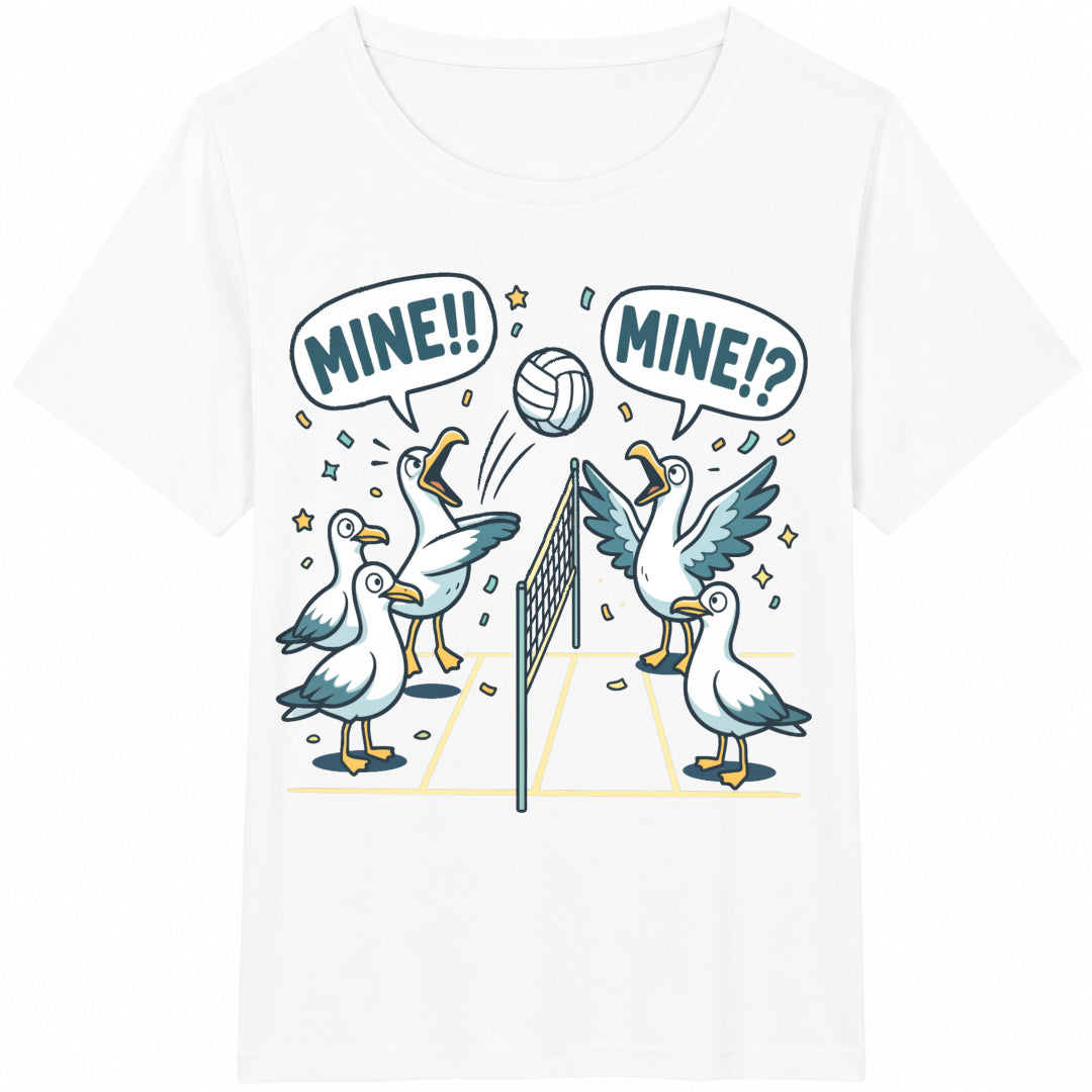 Funny Seagull Volleyball Cotton T-Shirt product image 2