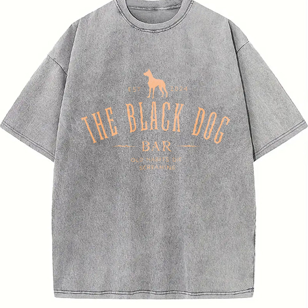 Dog And Letter Vintage Washed T-Shirt product image 5