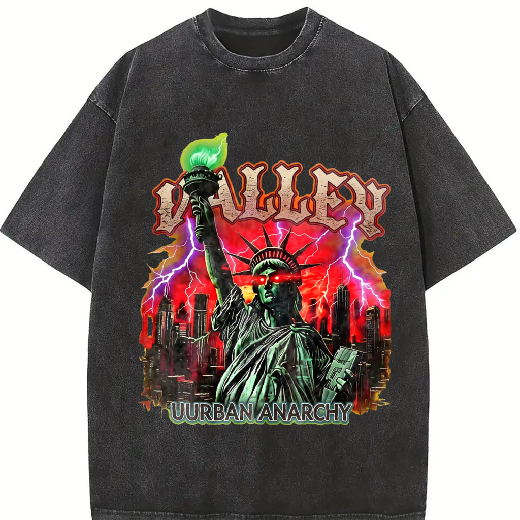 Statue Of Liberty Anarchy Tank Vintage Washed T-Shirt product image 2