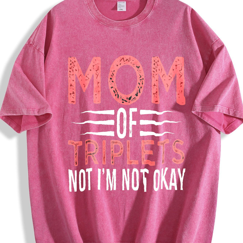 Mother Of Triplets Vintage Washed T-Shirt product image 7
