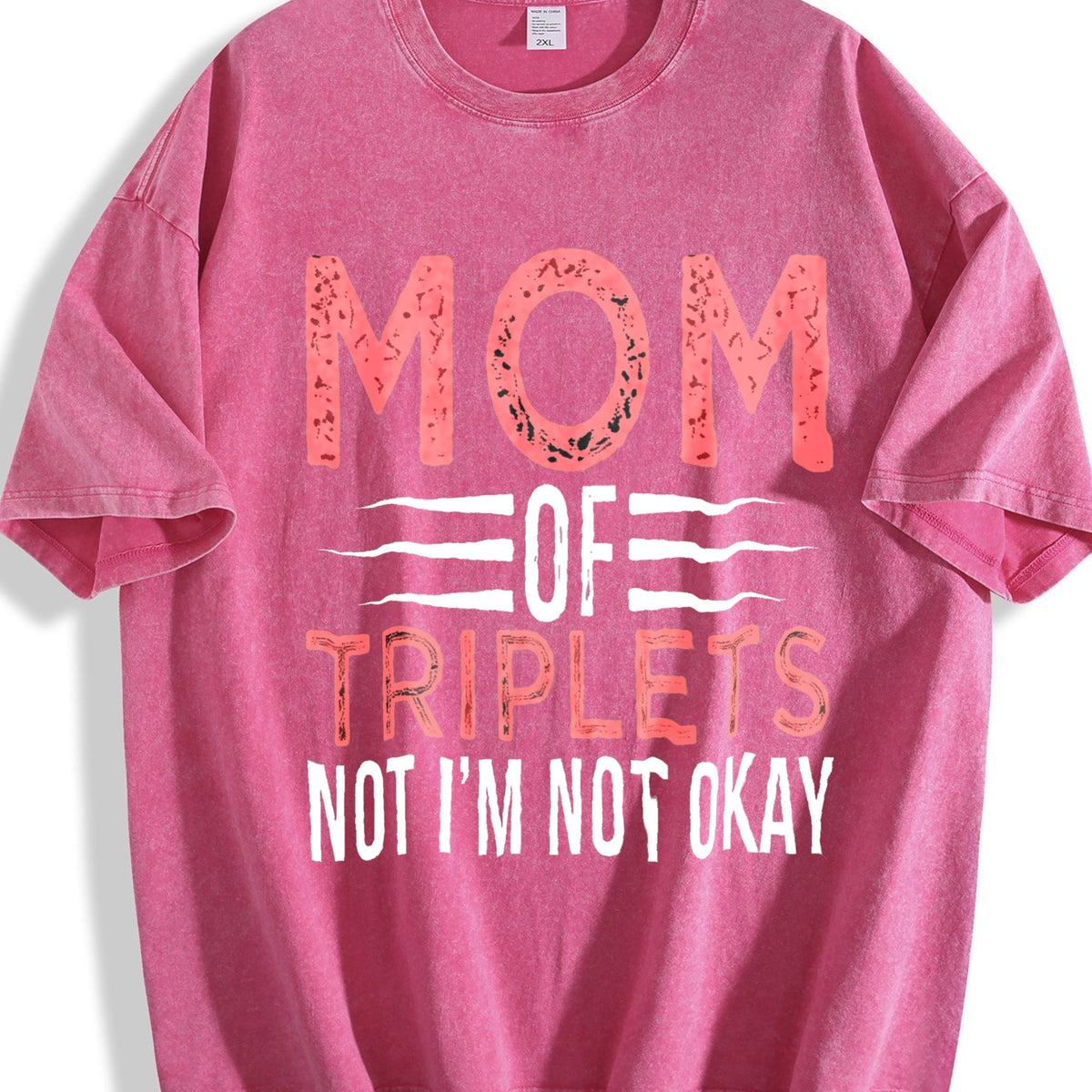 Mother Of Triplets Vintage Washed T-Shirt product image 7