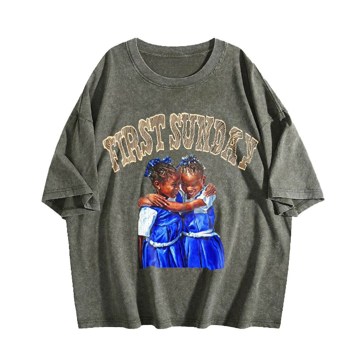 First Sunday Children Hugging Vintage Washed T-Shirt product image 4