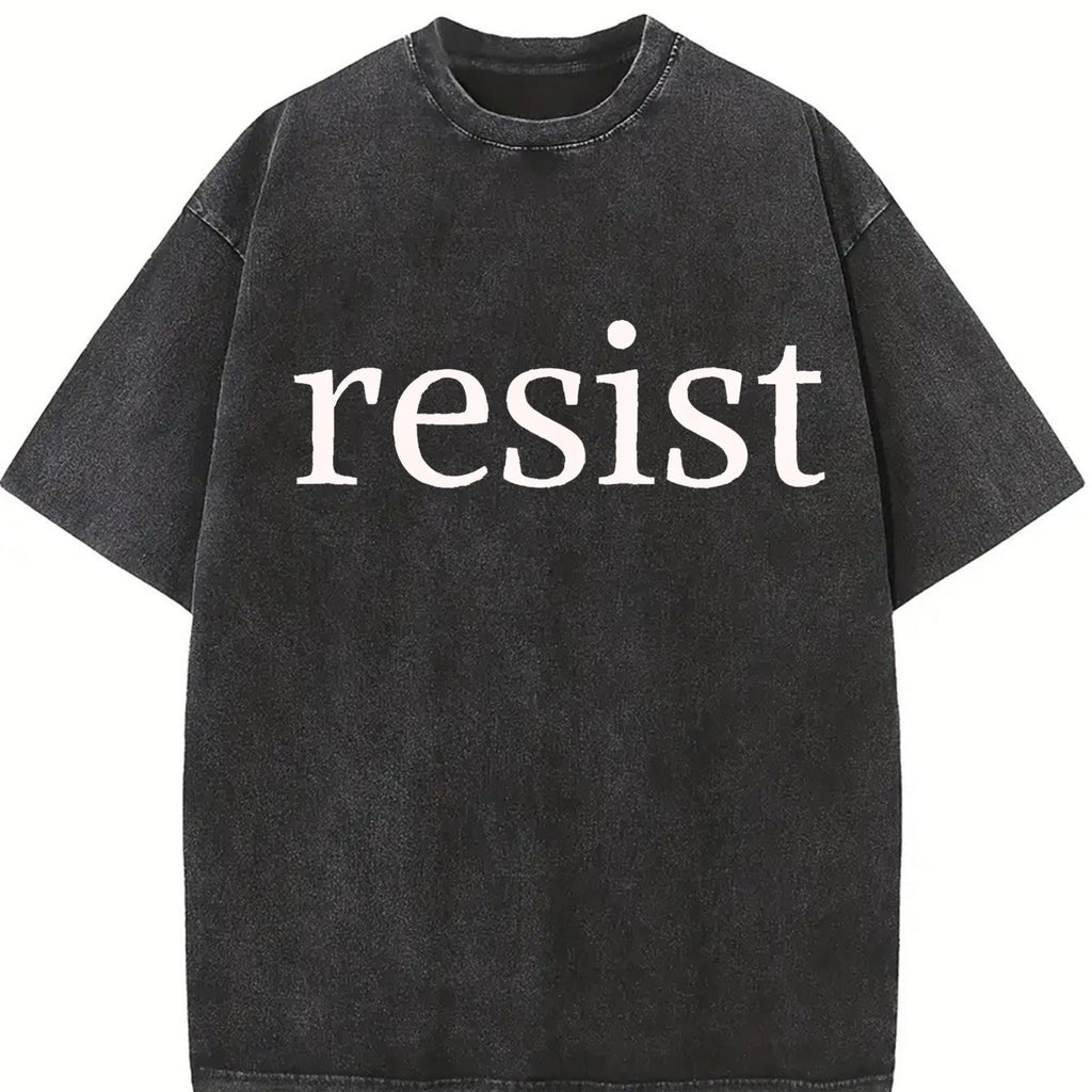 Resist Minimal Lettering Vintage Washed T-Shirt product image 2