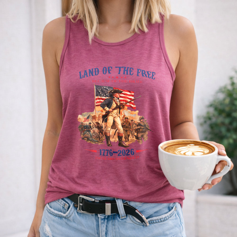 Land Of The Free Because Of The Brave Women's Tank Top
