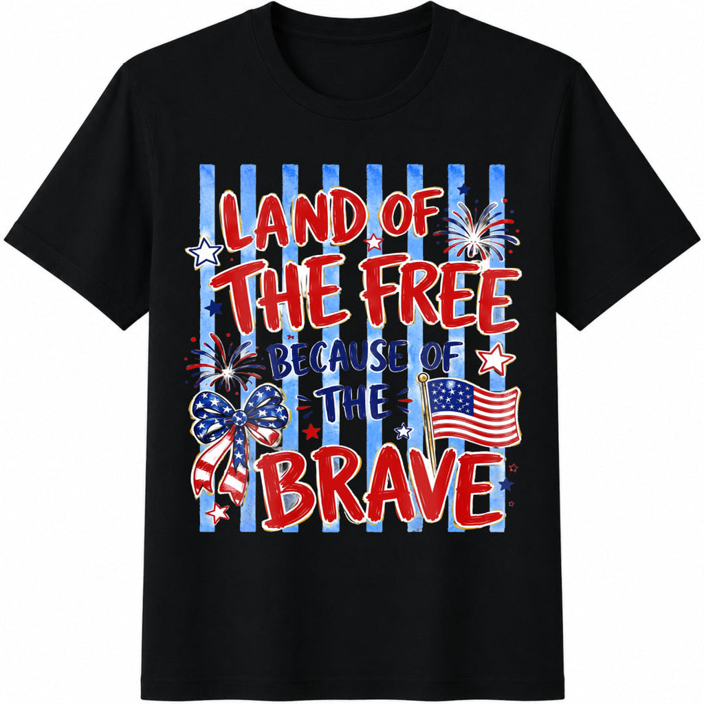Land Of The Free Because Of Brave Cotton T-Shirt product image 1