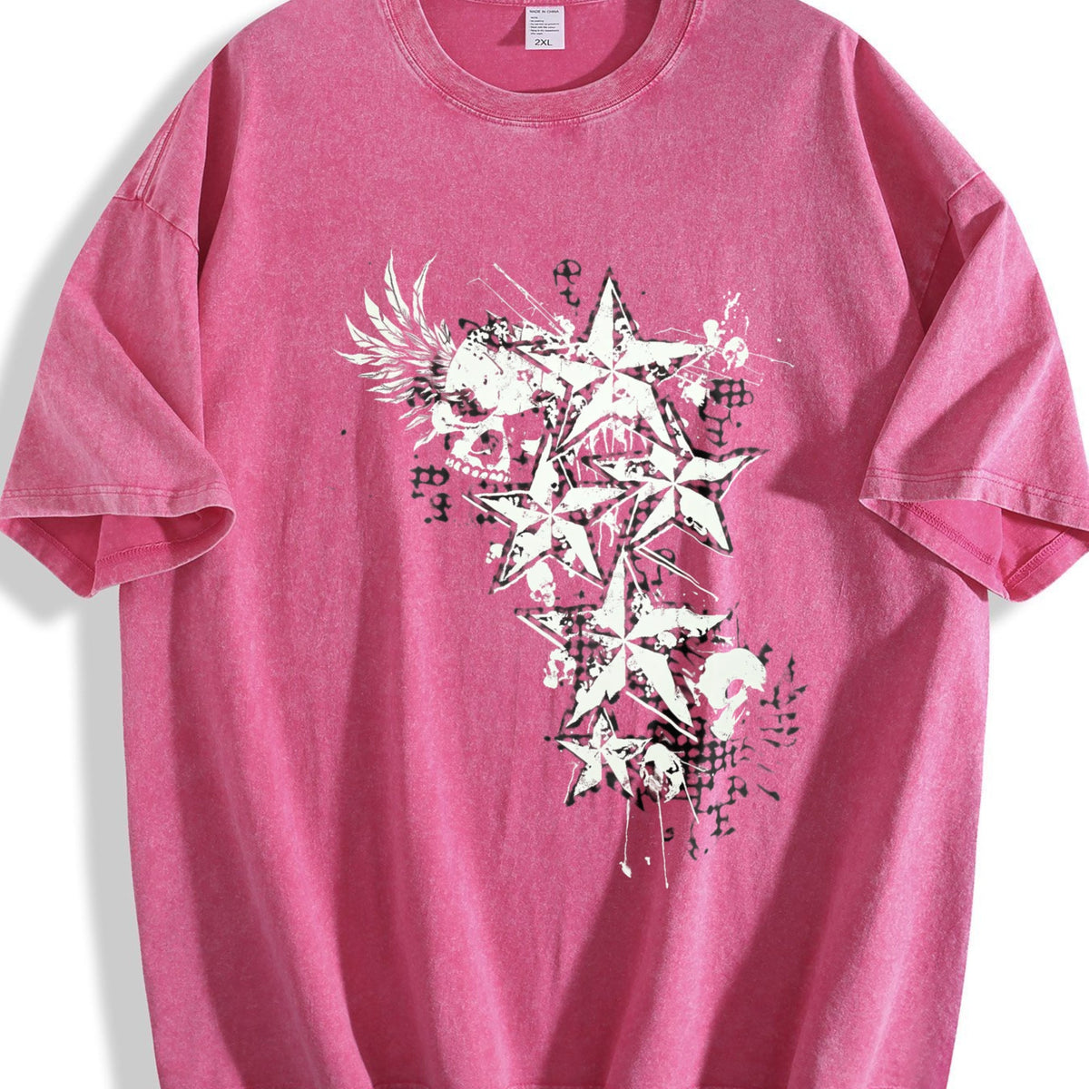 Y2K Aesthetic Red Goth E-girl Gothic 90s Vintage Washed product image 7