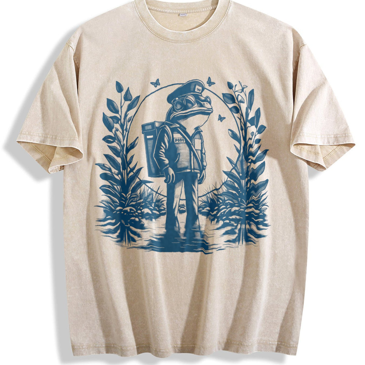 90s Tattoo Frog Mail Man Vintage Washed T-Shirt product image 1