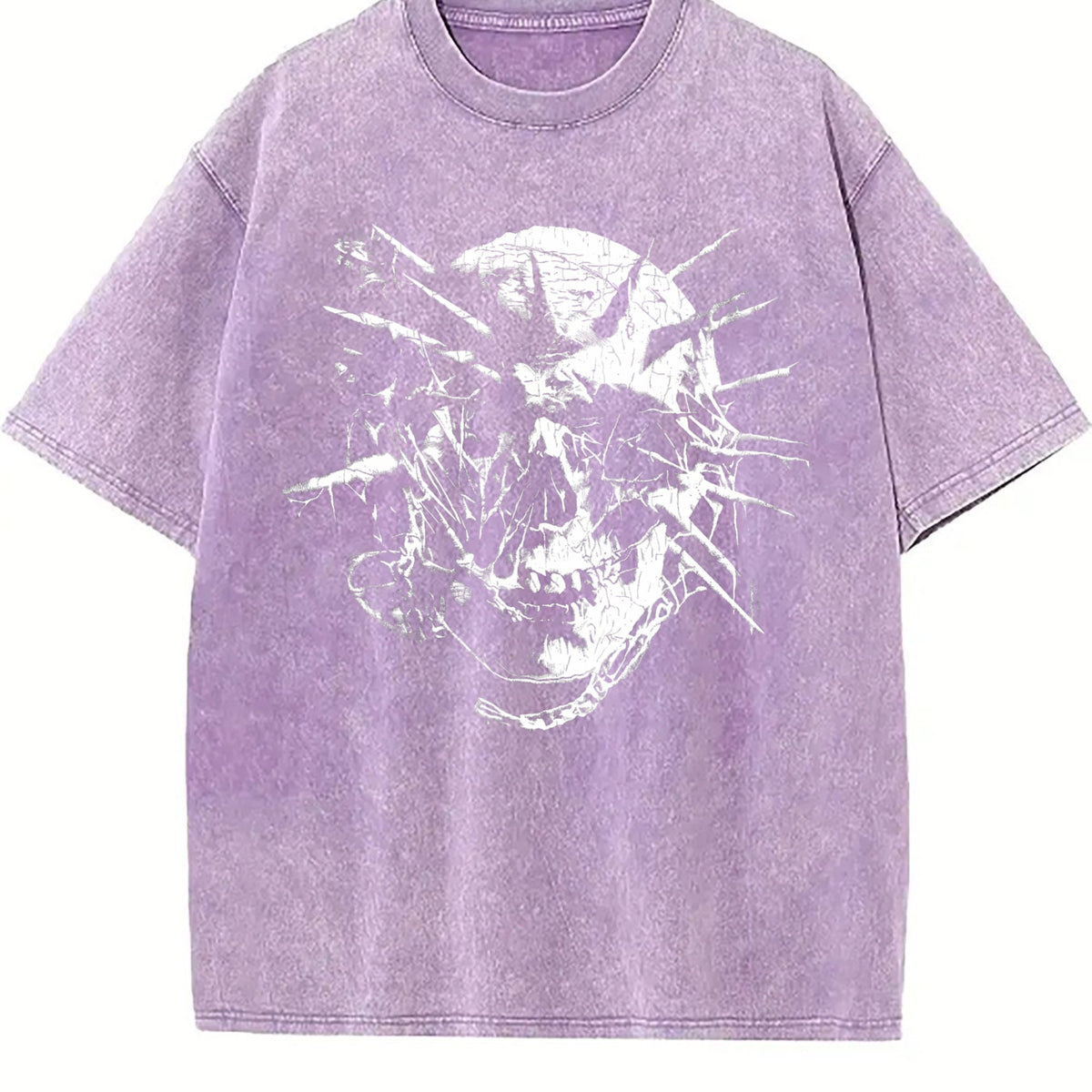 Shattered Thorned Skull Vintage Washed T-Shirt product image 6