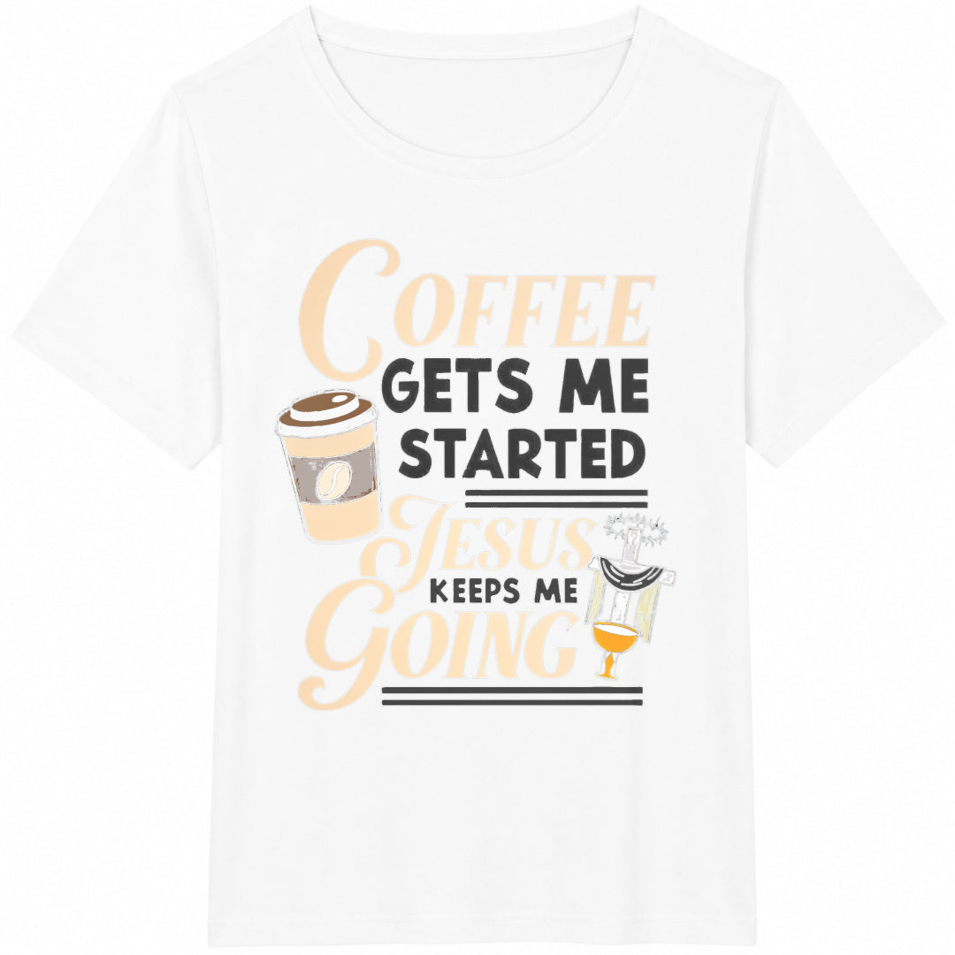 Coffee Gets Me Started Jesus Keeps Me Going Christian product image 2