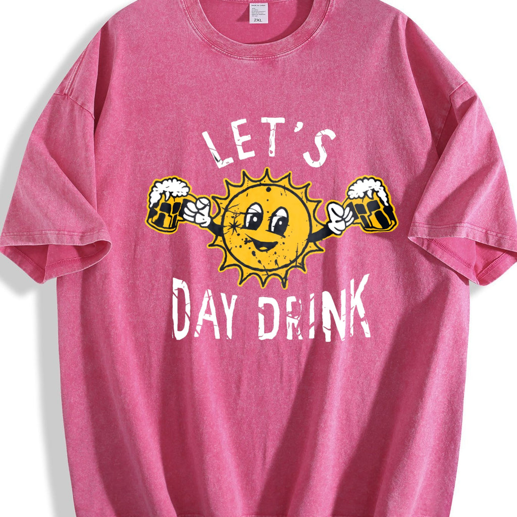 Lets Day Drink Funny Drunken Sunny Booze Drinking Vintage product image 7