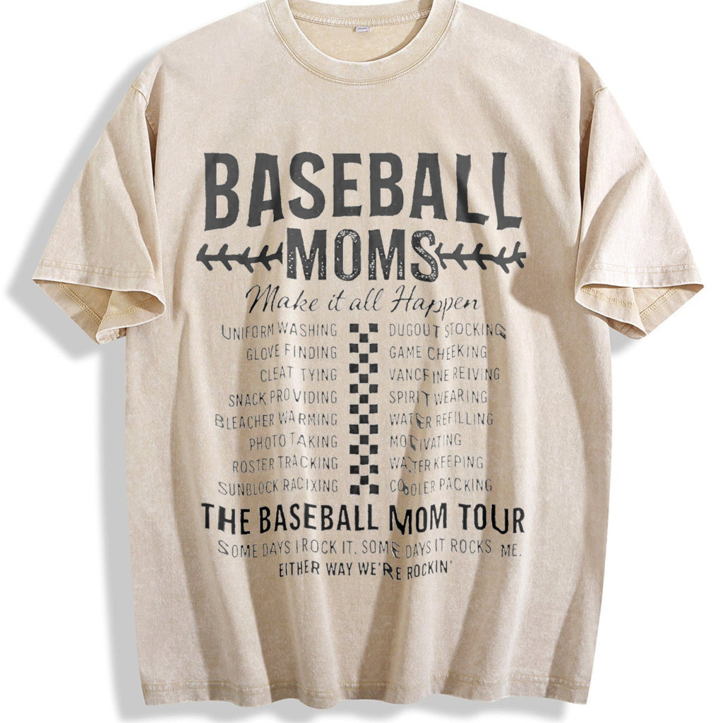 Funny Baseball Mom Vintage Washed T-Shirt product image 1