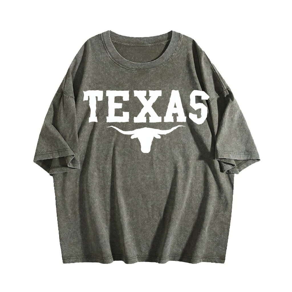 Texas Longhorn Cattle Vintage Washed T-Shirt product image 4