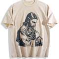 Religious Jesus Hugs Cat Christ Vintage Washed T-Shirt product image 1