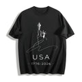 Line Art Statue Of Liberty USA 1776-2026 Cotton T-Shirt product image 1
