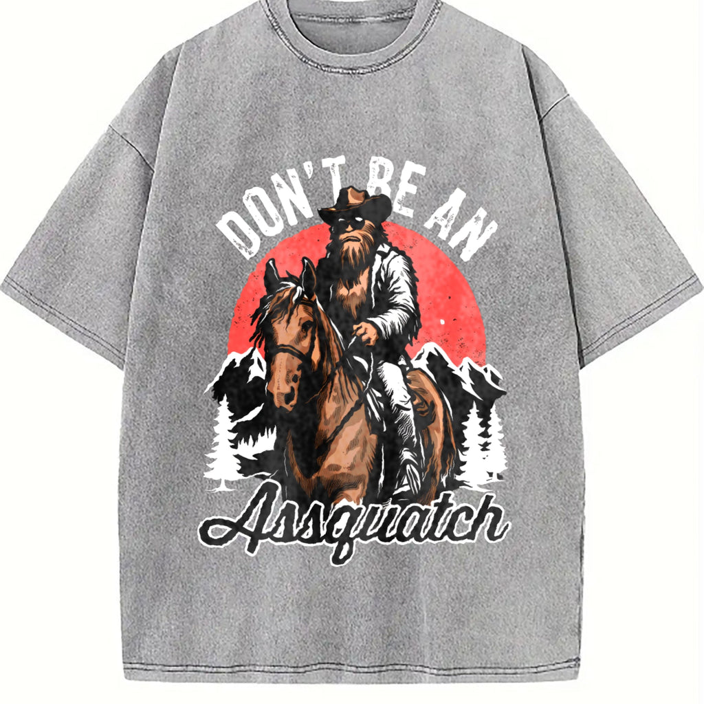 Bigfoot Don't Be An Assquatch 90s Vintage Washed T-Shirt product image 5