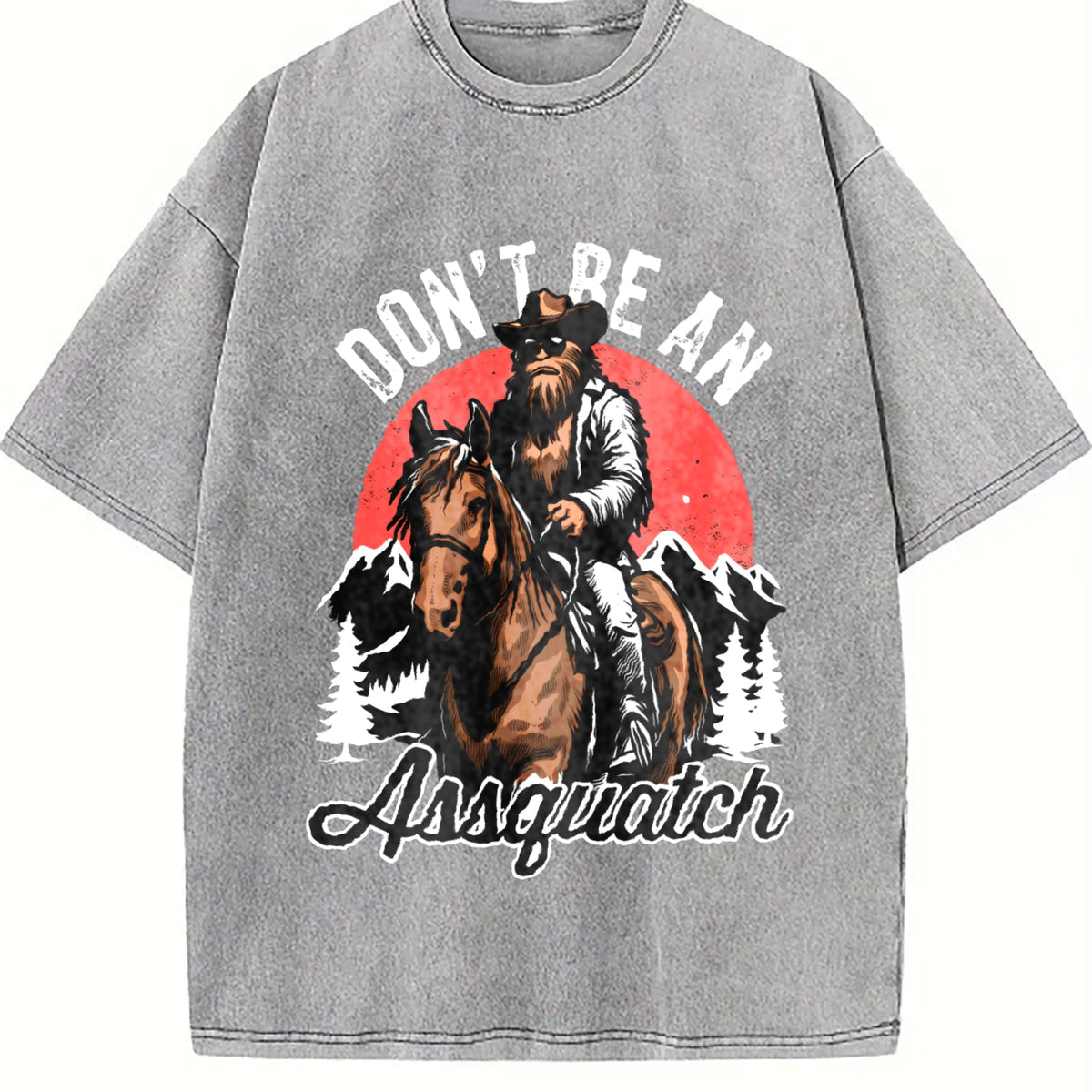 Bigfoot Don't Be An Assquatch 90s Vintage Washed T-Shirt product image 5
