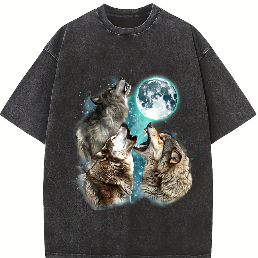 Howling Wolves Vintage Washed T-Shirt product image 2