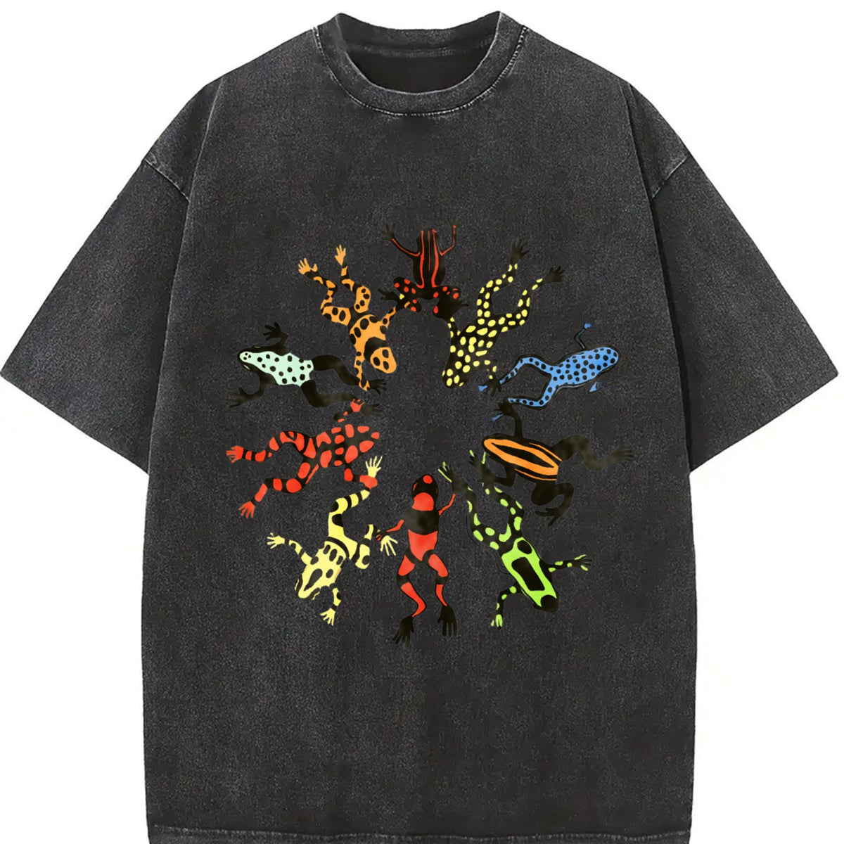 Dancing Frog Feast Vintage Washed T-Shirt product image 2