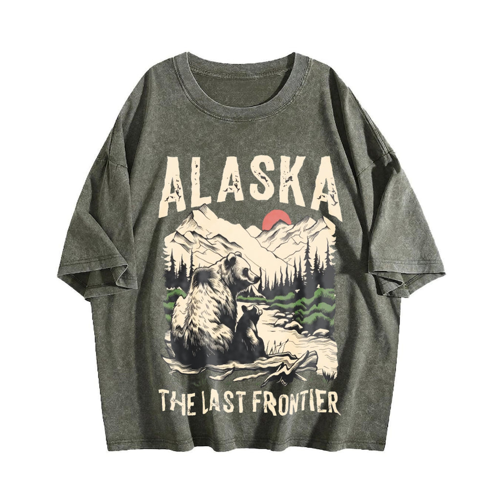 Alaska The Last Frontier Grizzly Bear 90s Vintage Washed product image 4