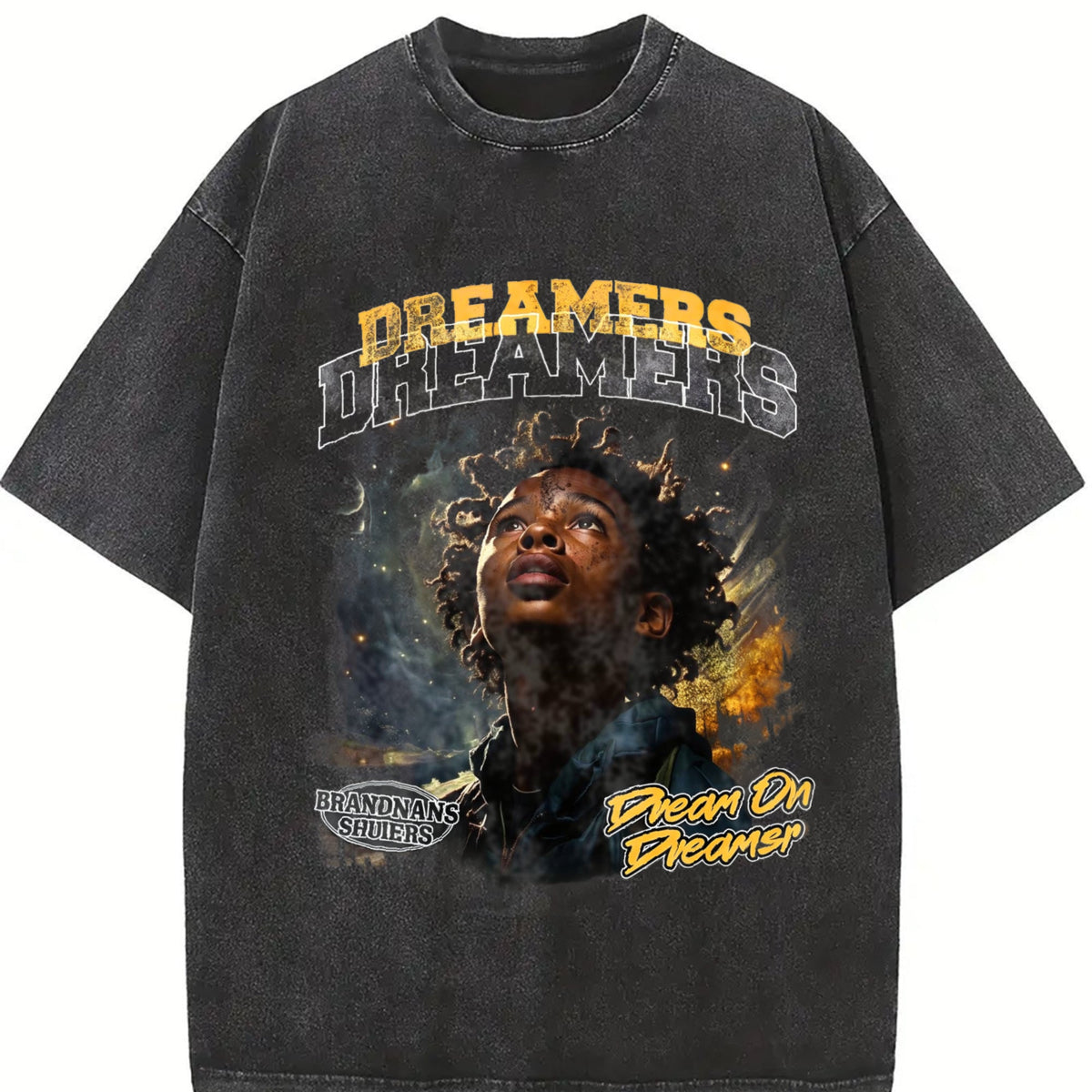 Dreamers Galaxy Portrait Vintage Washed T-Shirt product image 2