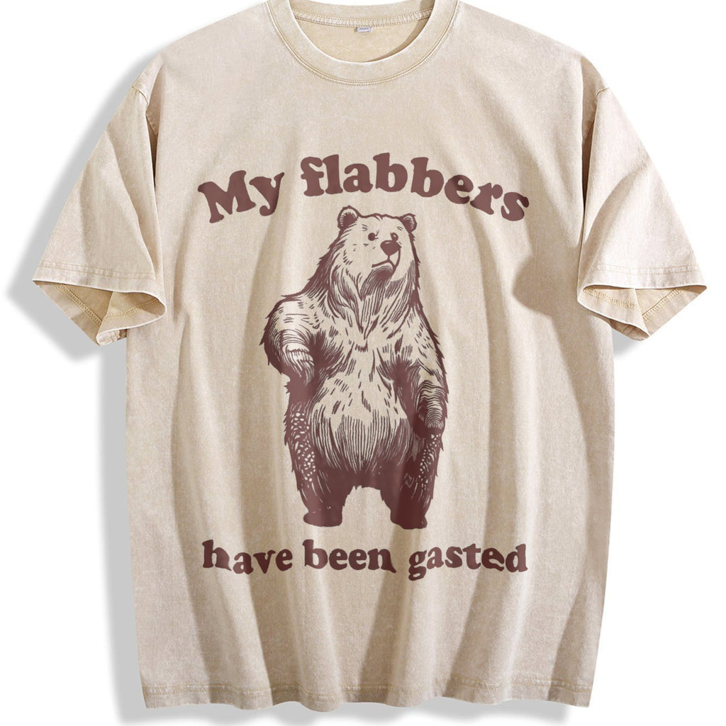 Funny Shocked Bear 90s Vintage Washed T-Shirt product image 1