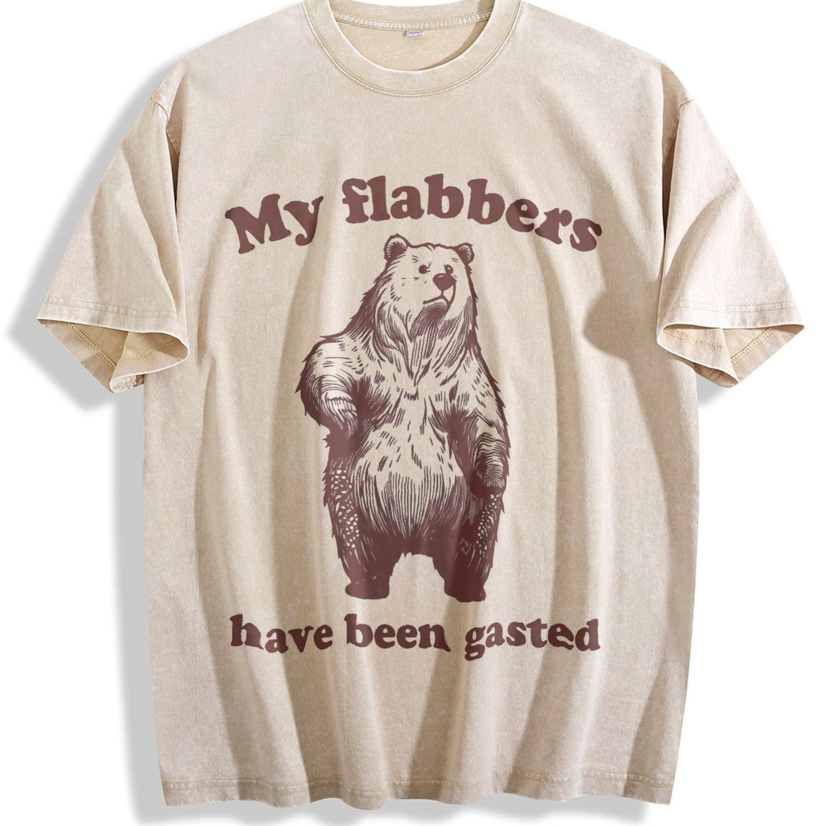 Funny Shocked Bear 90s Vintage Washed T-Shirt product image 1