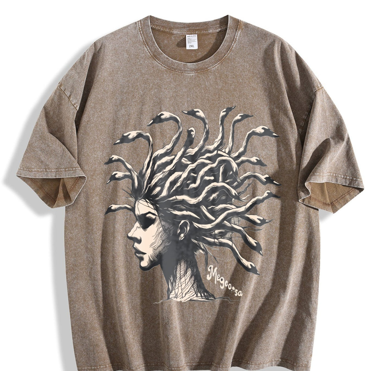 Medusa Goose Head 90s Vintage Washed T-Shirt product image 3