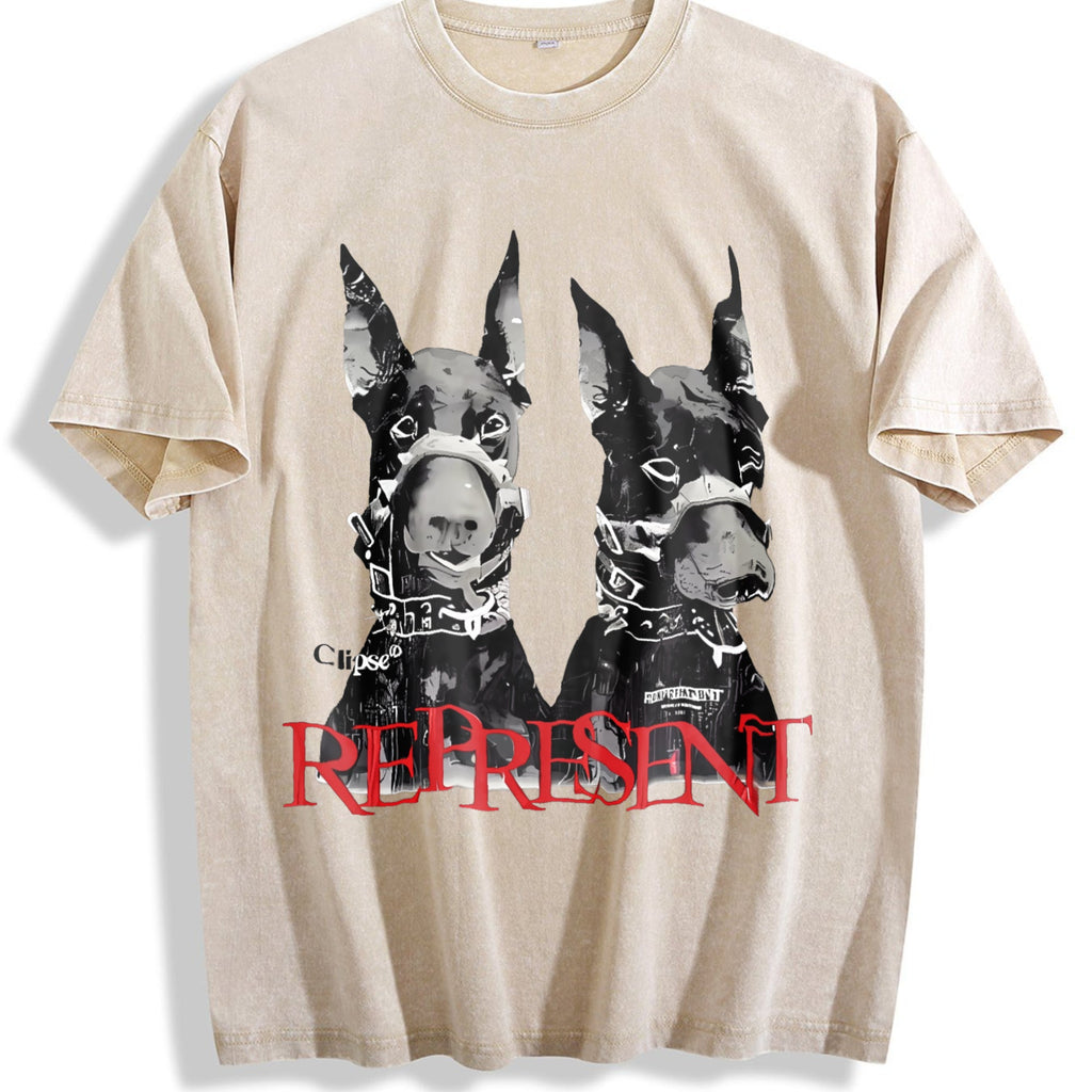 Doberman Represent Vintage Washed T-Shirt product image 1