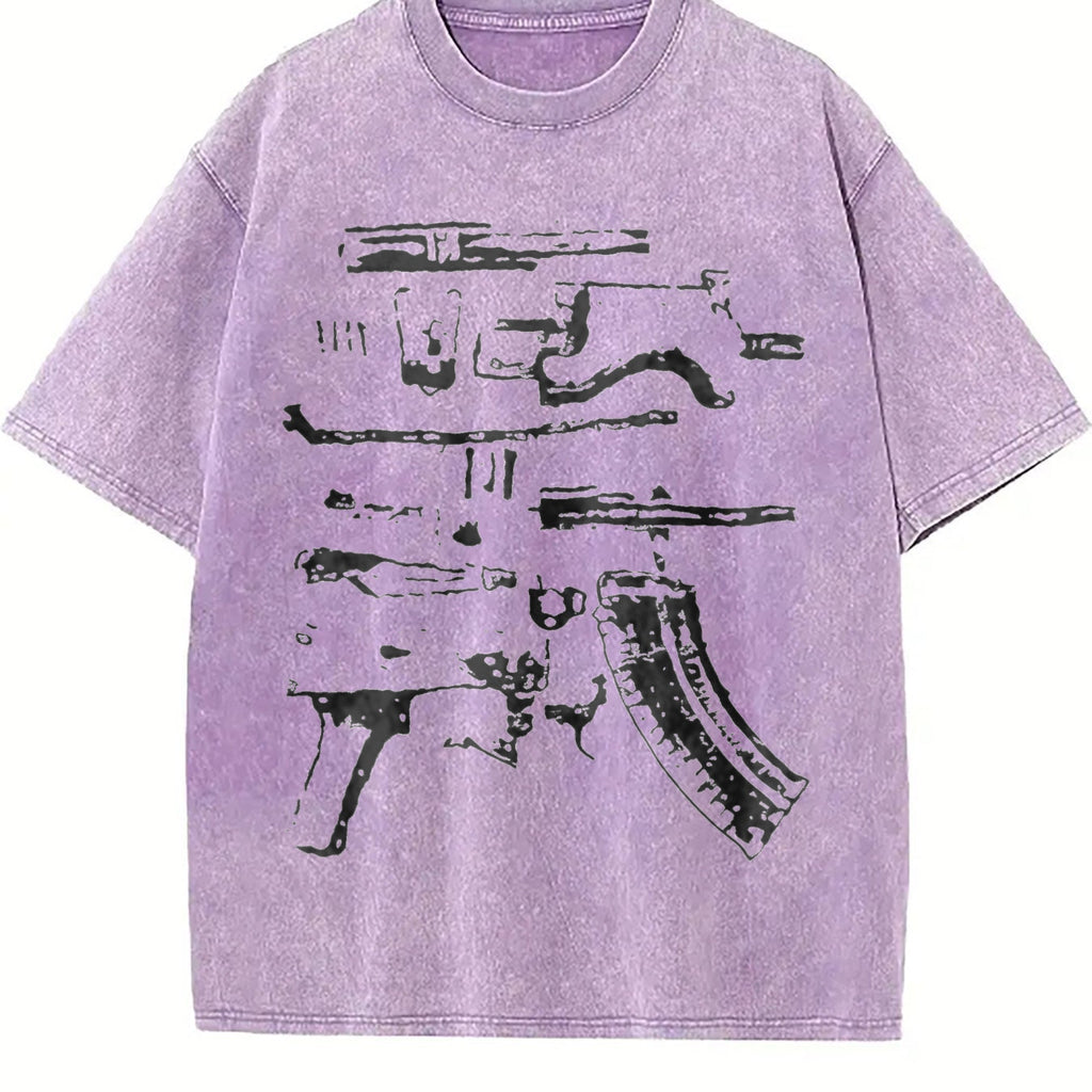 In Draco We Trust Gun Vintage Washed T-Shirt product image 6